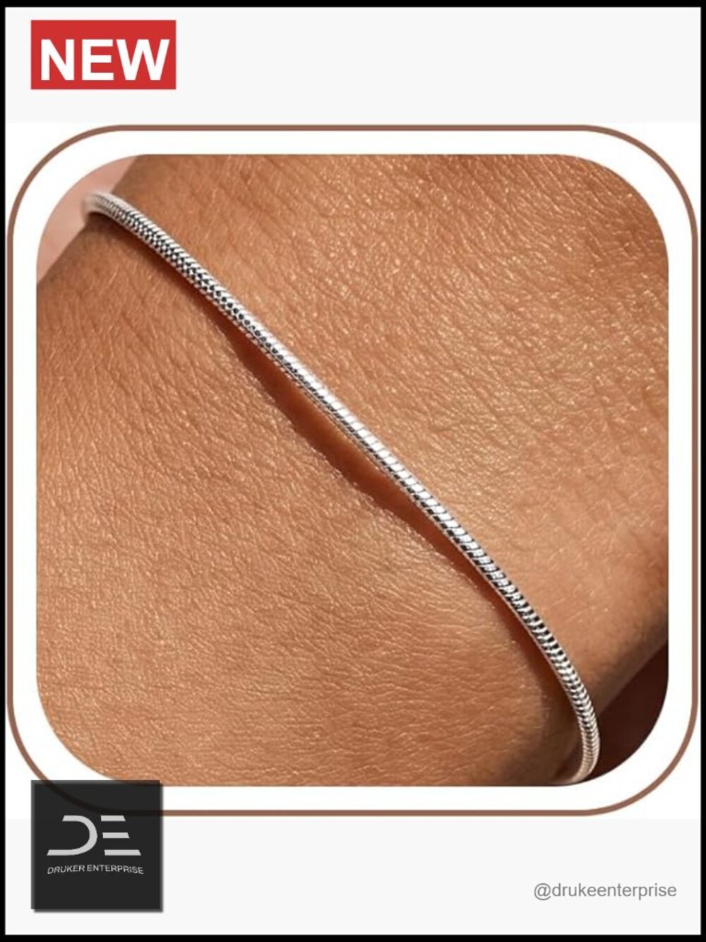 925 Sterling Silver Snake Chain Bracelet Delicate Gift for Women
